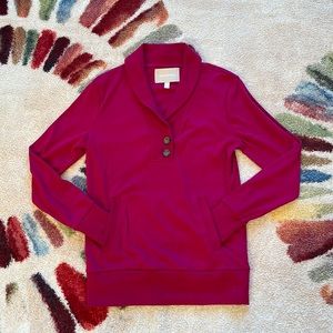 Banana Republic Magenta button pull-over